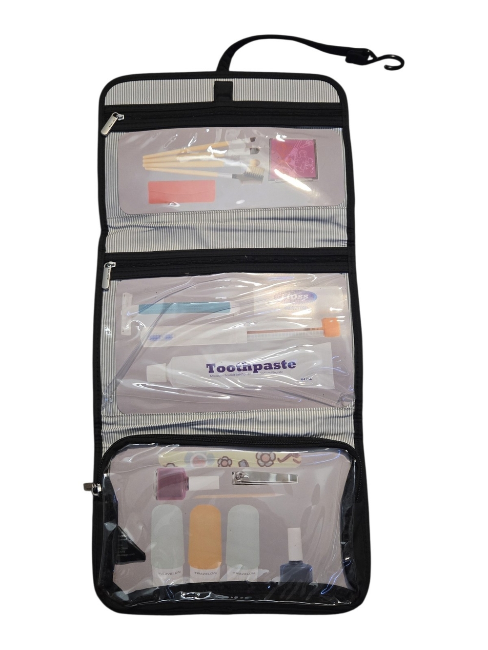 Travelon Hanging Travel Organizer Toiletry Bag - Black